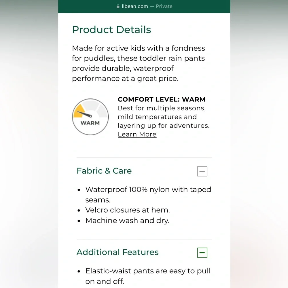 12-18m Toddler Rain Pants - Picture 6 of 7